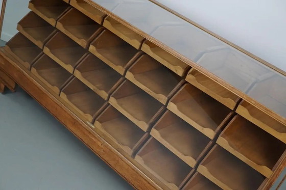 Image 1 of Meuble de mercerie/comptoir de magasin ancien en chêne britannique, années 1920/30