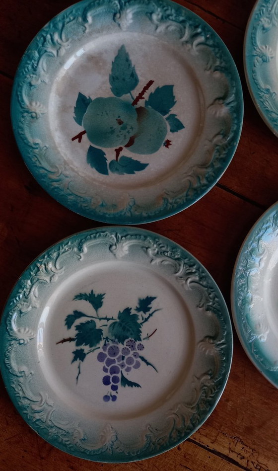 Image 1 of 4 platos de postre de loza de Castres