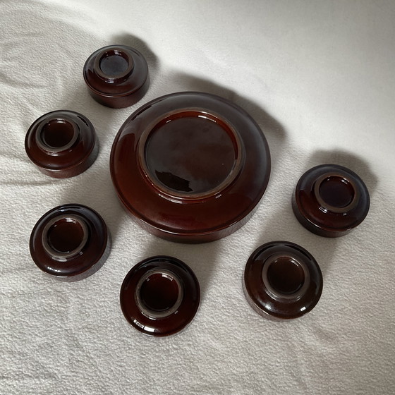 Image 1 of Set di arachidi in terracotta rosso-marrone