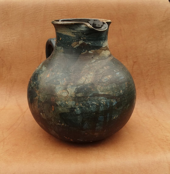 Image 1 of bolvormige Kan, pichet à anse 1976, Gerhard Liebenthron (1925-2005)