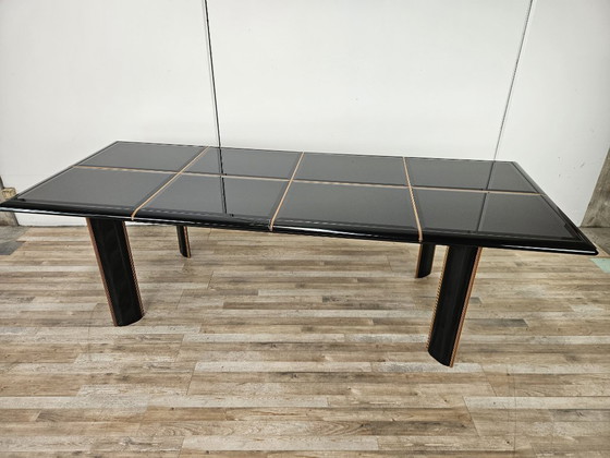 Pierre Cardin Extendable Dining Table in Black Lacquered Wood, 1970 (photo 18 of 22)