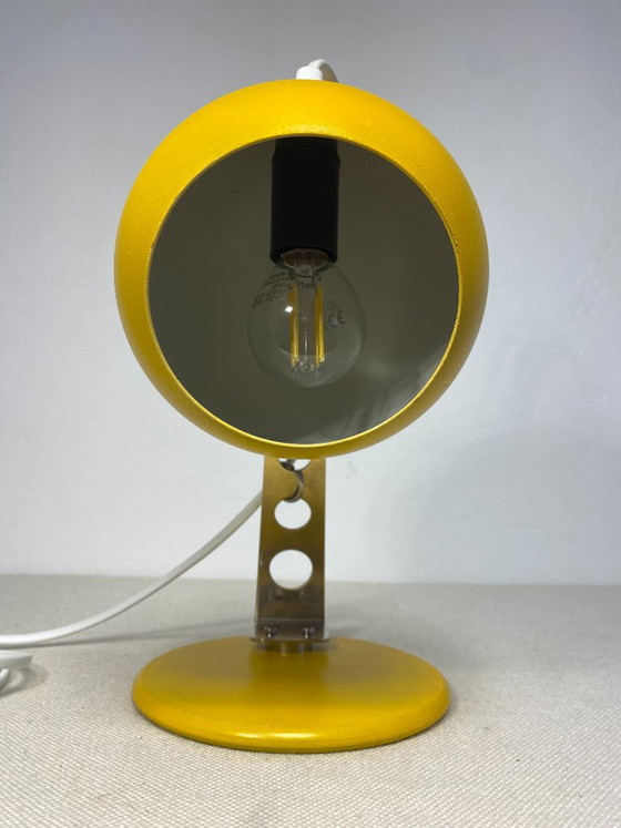 Lámpara de escritorio amarilla Space Age de los años 70 de Dekor Zabok, Yugoslavia, Lámparas de mesa, Metal (foto 3 de 14)