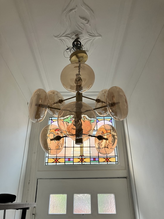 Lampada a sospensione Kare Design Headlight in ottone – 9 sfere di vetro – Lampadari, Glass, Metal (photo 3 of 9)