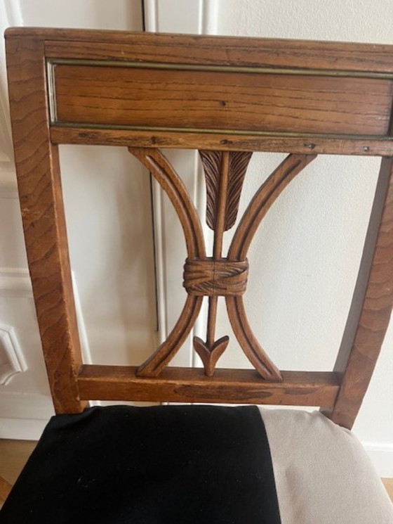 Image 1 of 2 antique ear of corn dining chairs