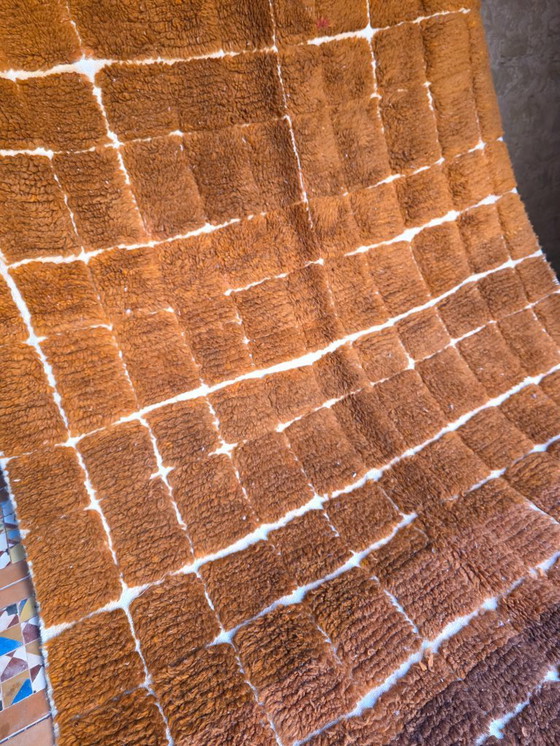 Image 1 of Brown Moroccan Beni Ourain plush rug 238 x 148 cm 