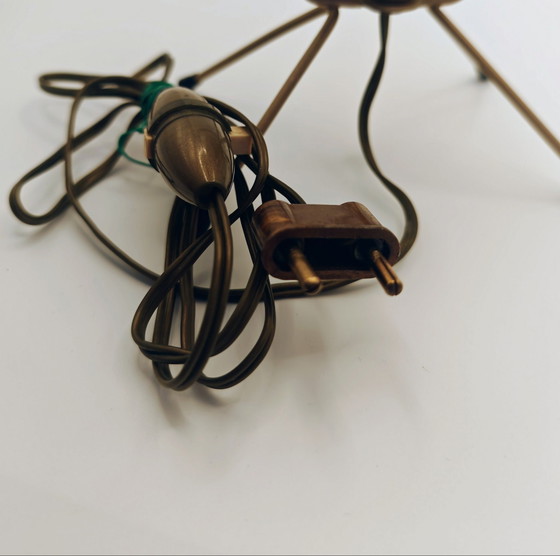 Lampada da tavolo vintage 1950 Arlus / Treppiede metallo dorato e opalina – Lampade da tavolo (photo 8 of 9)
