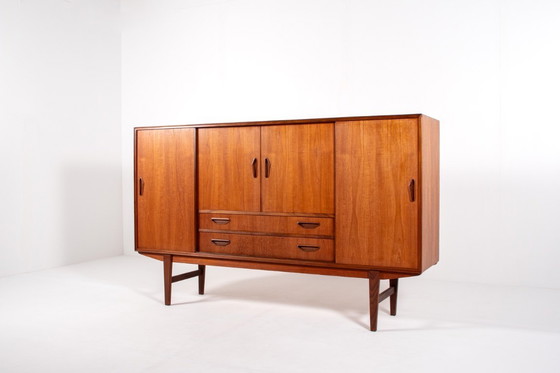 Image 1 of Credenza danese in teak e palissandro di metà secolo di P. Westergaard Møbelfabrik, anni '60