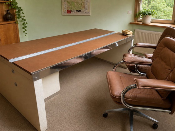 Italiaans vintage directiebureau in mid-century modern stijl, gemaakt door Guido Faleschini en vervaardigd (photo 2 of 23)