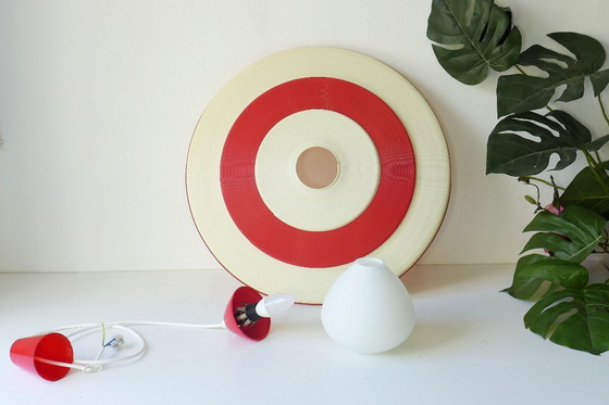 Image 1 of Lampe suspendue vintage style spatial, lampe OVNI vintage années 50, 60, 70, lampe Rotaflex