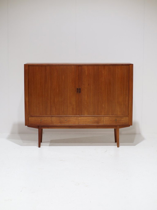 Credenza Arne Vodder 54 Tambour Sibast Teak Danese anni '60 – high boards, Wood, Vintage (photo 2 of 12)