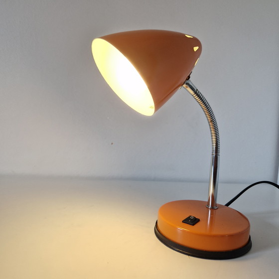 Image 1 of Jaren 90 vintage burealamp oranje lamp desklight
