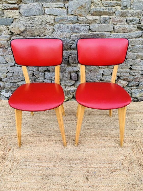 Image 1 of Ein Paar rote Stühle