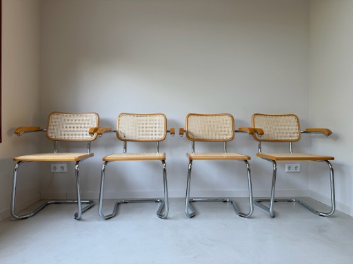 Four vintage Cesca chairs