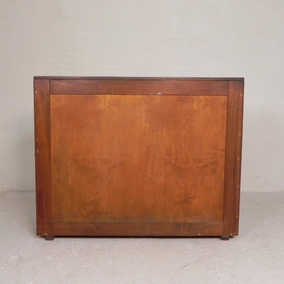 Pine school chart cabinet, architect's cabinet, map cabinet, 1930s, Storage cabinet, Wood, Brown (photo 15 of 25)