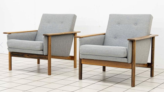 Image 1 of 2x Scandinavian Mid - Century Armchairs