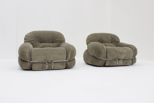 Vintage Adriano Piazzesi Okay Sessel, 1970er Jahre, Italien