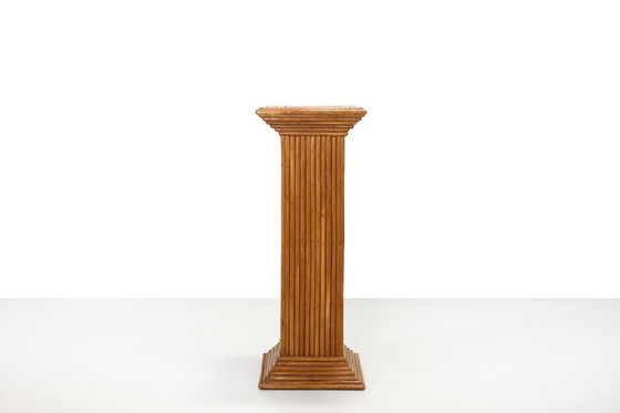Image 1 of Rattan base or pillar in the style of Gabriella Crespi