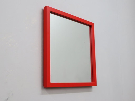 1970s Anna Castelli Ferrieri for Kartell Mod. 4727 Red Mirror
