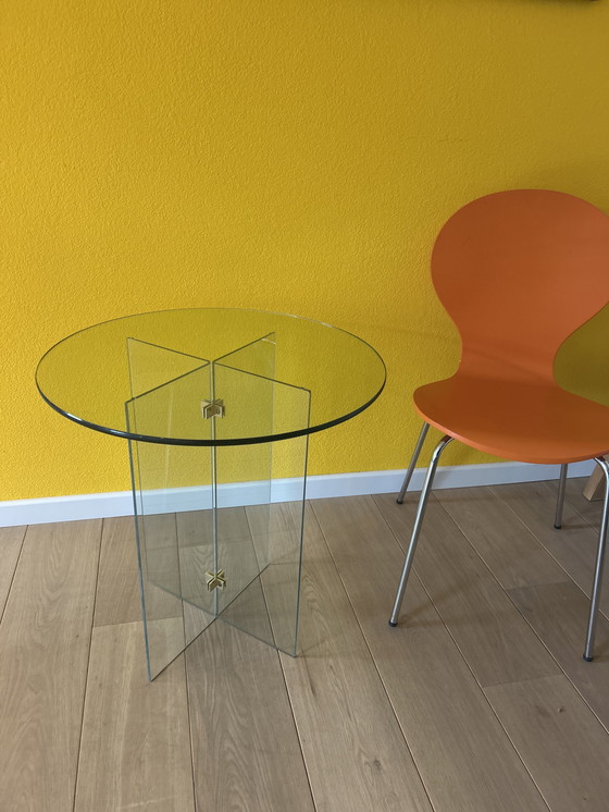Image 1 of Glass table in the style of Leon Rosen