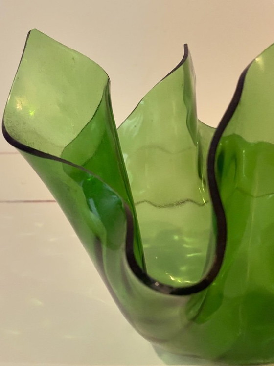 Image 1 of Large 'handkerchief' vase by Chance Brothers