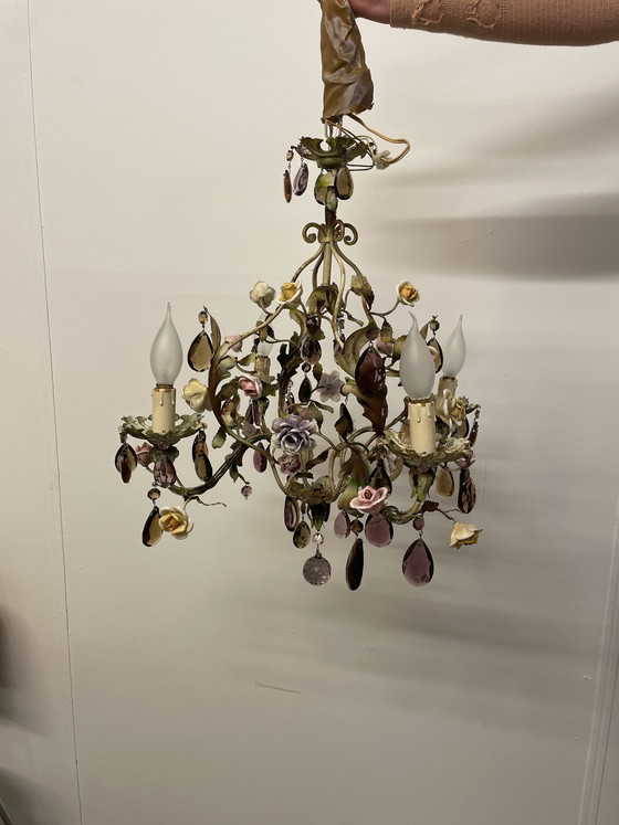 Image 1 of Lámpara de araña francesa estilo Toleware