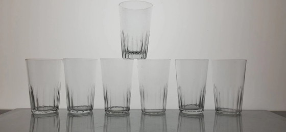 7 bicchieri da vino / Vodka 1930 – Bicchieri e caraffe, Crystal, Glass, Art Deco (photo 4 of 7)