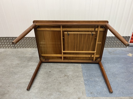 Image 1 of Vintage Mid - Century Extendable Dining Table Teak Wood