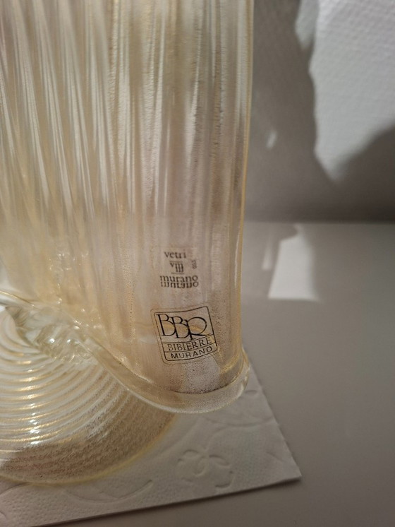 Image 1 of Par de Vetri Murano de cristal dorado