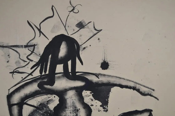 László Mindszenti Inchiostro su carta, montato su cartone, firmato e datato 1972 – Dipinti e disegni, Paper (photo 5 of 12)