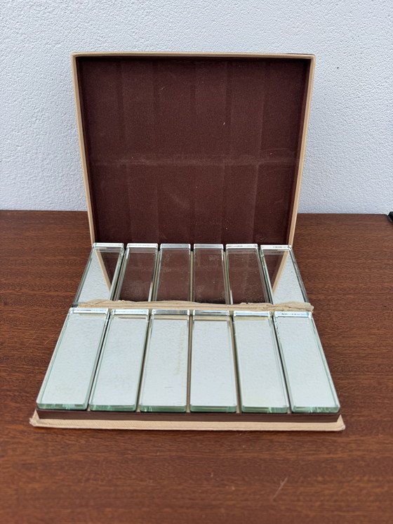 Image 1 of Art Deco messenhouder van spiegelend kristal