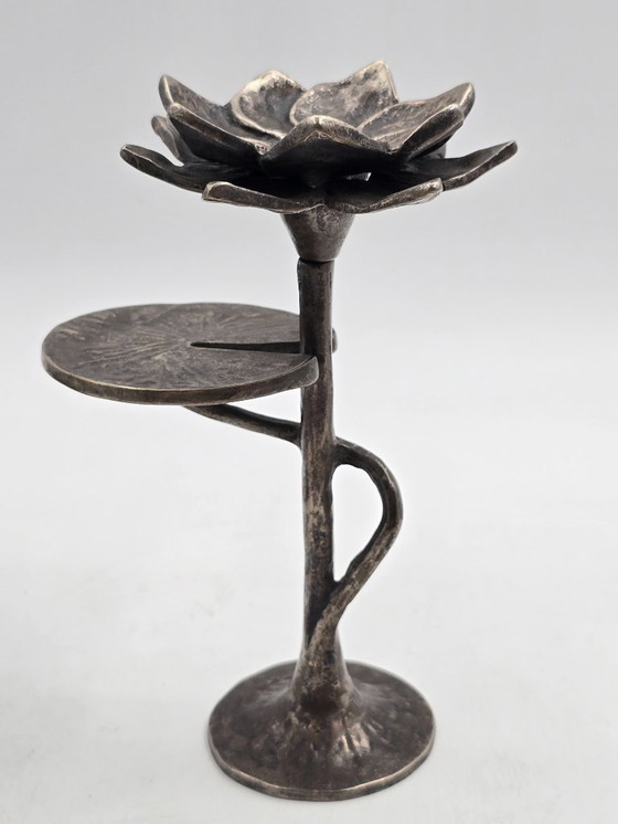 Image 1 of Brutalist bronze candlesticks