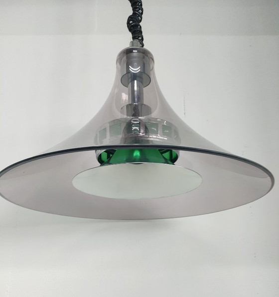 Image 1 of Rare Massive 1970s design pendant lamp (height adjustable)