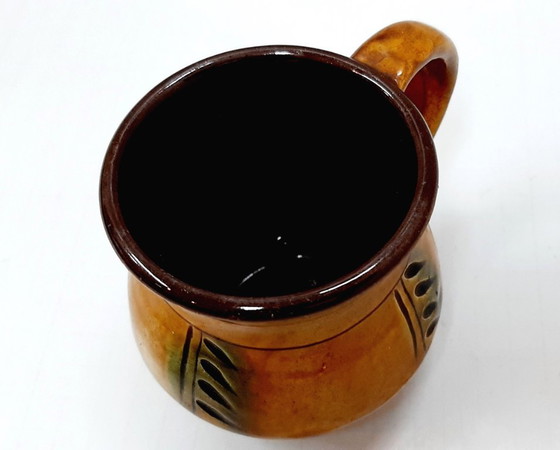 Image 1 of Vintage geglazuurde keramische kan, kan