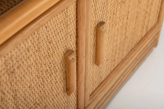Bamboo cabinet sideboard – Storage cabinet, Rattan, Vintage (photo 8 of 9)