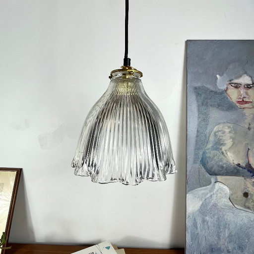 Industriële Holophane Prismatische Glazen Bol Hanglamp