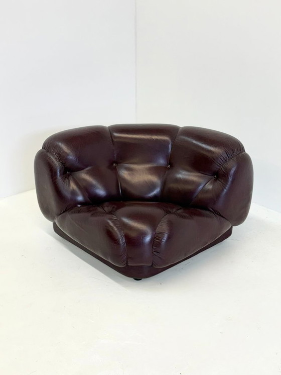 Image 1 of Dark brown Nuvolone Modular Lounge Sofa by Rino Maturi for Mimo Padova