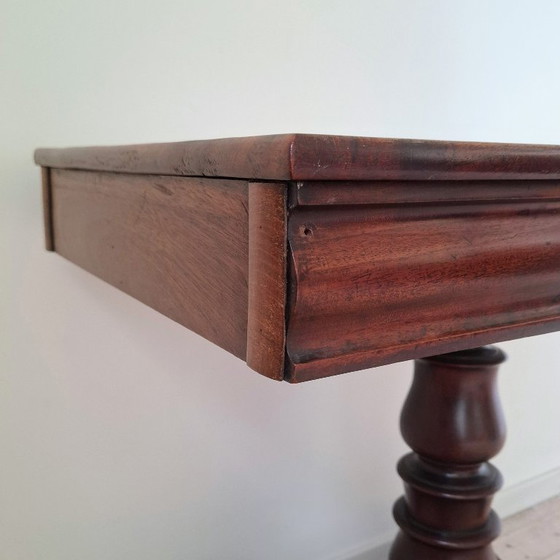 Antique Mahogany Wooden Gaming Table - Card Table (photo 6 of 8)