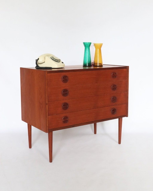 Vintage-Kommode aus Teakholz, dänisches Design, Schrank aus der Mitte des 20. Jahrhunderts