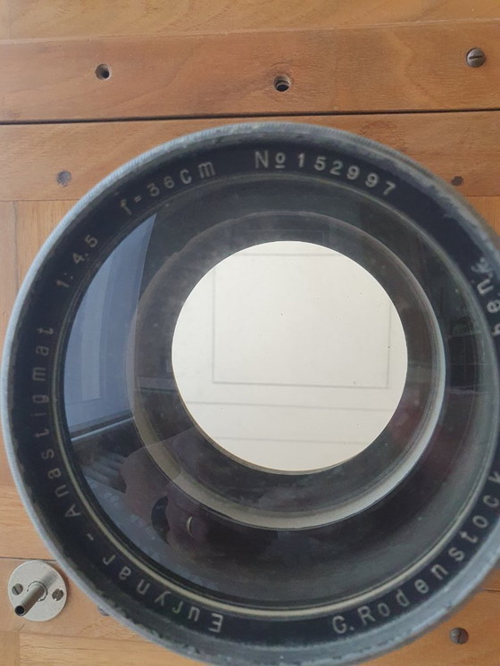 Image 1 of Antique wooden bellows camera with Rodenstock lens (ca. 1910)