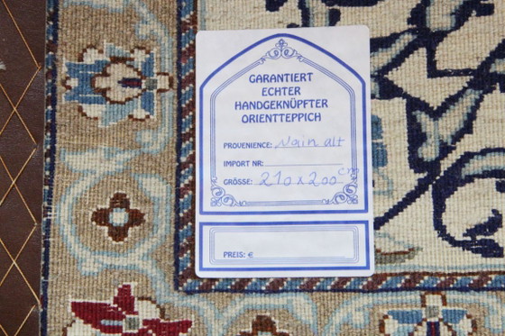Original Hand-Knotted Persian Rug Nain Kashmari 210 x 200 cm – Rugs & carpets, Wool (photo 16 of 16)