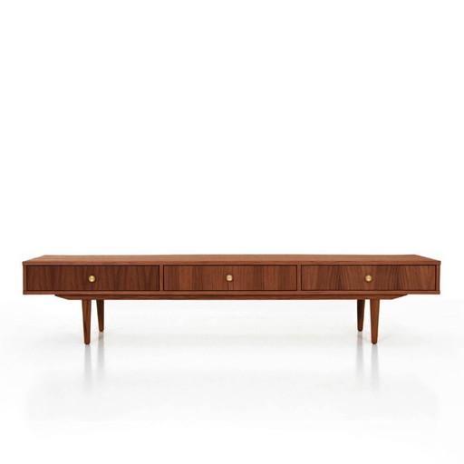 Lowboard 3 Schubladen Eiche Teak gebeizt - L01