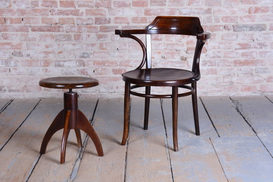 Gerestaureerde art-deco stoel, beukenhout, herleefd Pools, Tsjechisch, jaren 1920 – Fauteuils, Wood (photo 11 of 13)