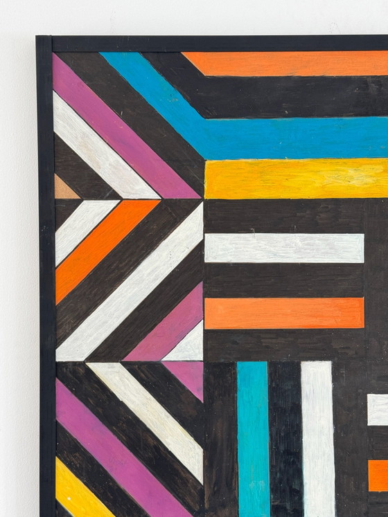 Kesta 2015 - Rara Composizione astratta colorata su pannello - 80cm x 80cm – Arte, MDF, Legno (photo 9 of 12)