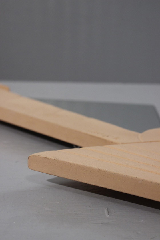 Image 1 of Eglantine Moreau - Specchio in ceramica vintage, design postmoderno Memphis, anni '90