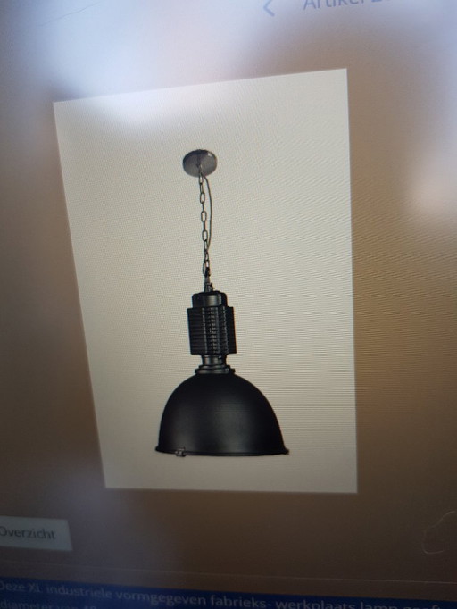 Lampe industrielle XL modèle noir Miomo