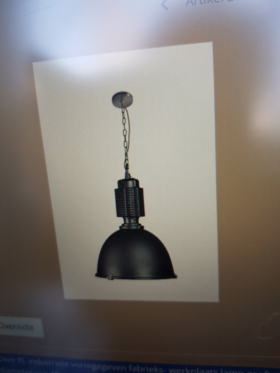 Image 1 of Lampe industrielle XL modèle noir Miomo