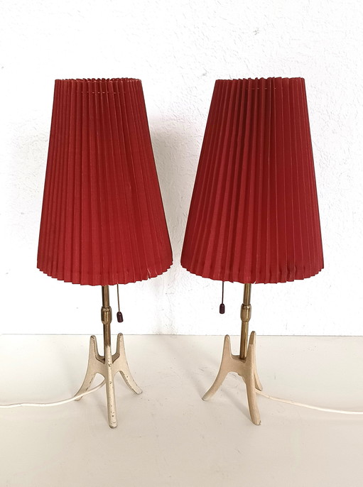 Due lampade da comodino degli anni Cinquanta