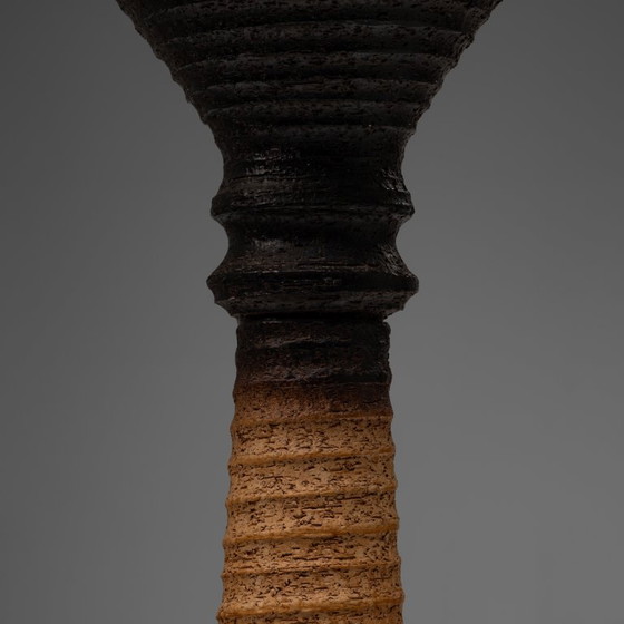 Grote Earthly keramische tafellamp van Doria Leuchten, Duitsland, jaren 70. – Tafellampen, Ceramic, Glass (photo 10 of 10)