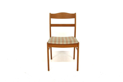 Scandinavian Beech Wood Dining Chairs, Sweden, 1950s, Set of 6