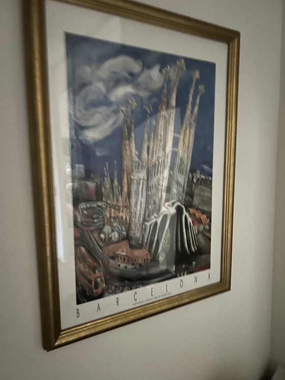 Anthony Pilley 1988 - Antoni Gaudi La Sagrada Familia - Barcellona - Poster d'arte vintage – Glass, Paper (photo 5 of 5)